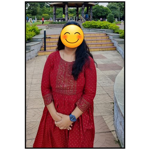 Customer photo review of Royal Blue Anarkali