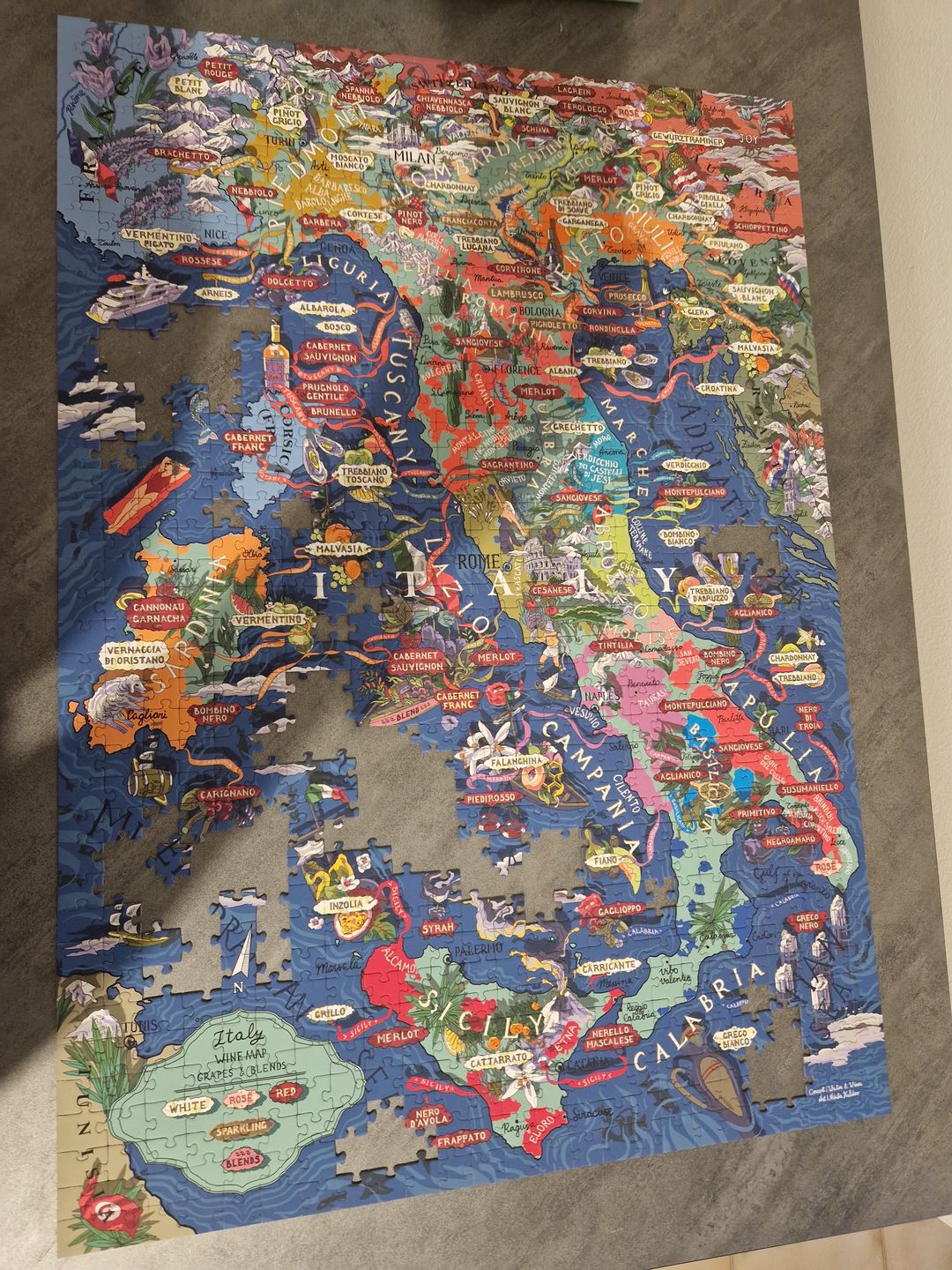 Customer photo review of Wine Puzzle - Italy