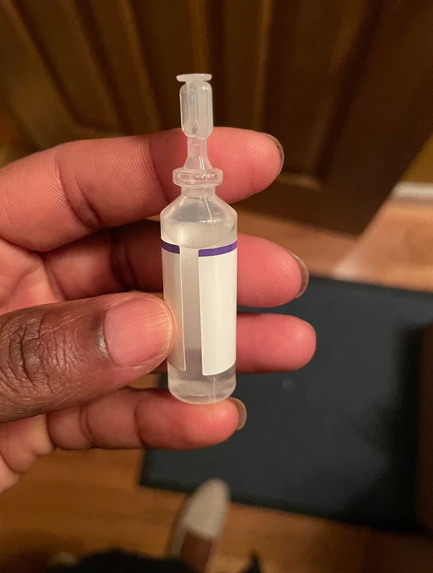 Customer photo review of 7% SALINE SOLUTION FOR NEBULIZER - FOR INHALATION THERAPY  - 50 5ML vials