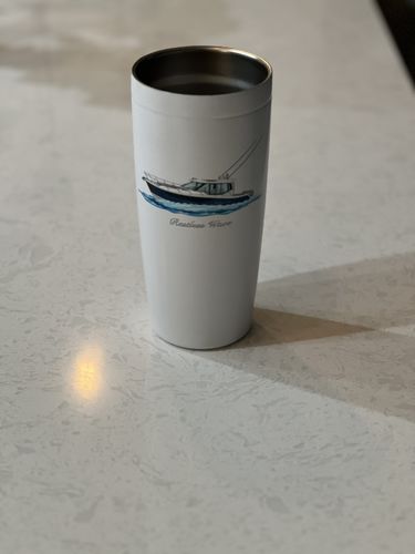 Customer photo review of Custom 20 oz. Stainless Steel Boat Tumbler