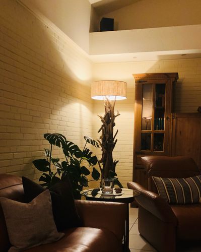 Customer photo review of Stehlampe Teakholz BLUMA  | Höhe 180 cm | inkl. Lampenschirm