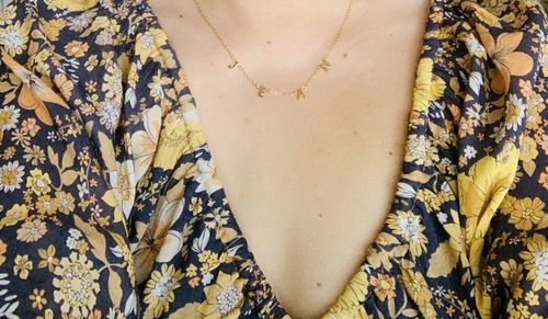 Customer photo review of The Original Letter Necklace