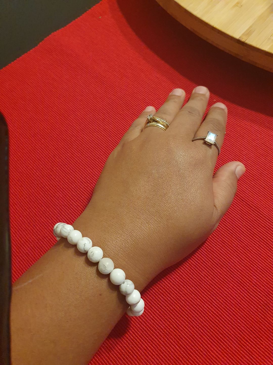Customer photo review of White Howlite Bracelet