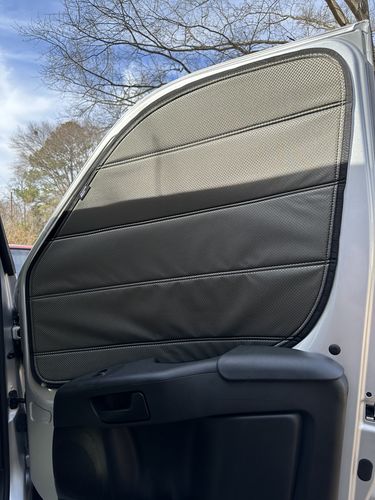 Customer photo review of Promaster - Front Door Shades (set)