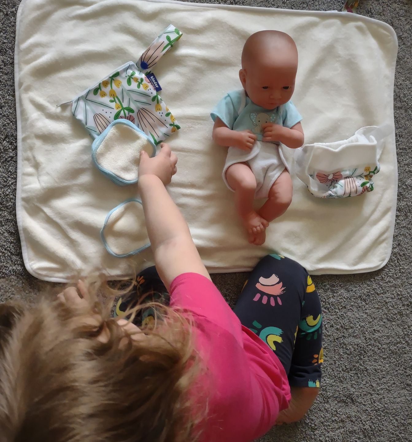 Customer photo review of Reusable Doll Toy Diaper with Mini Reusable Wipe Set