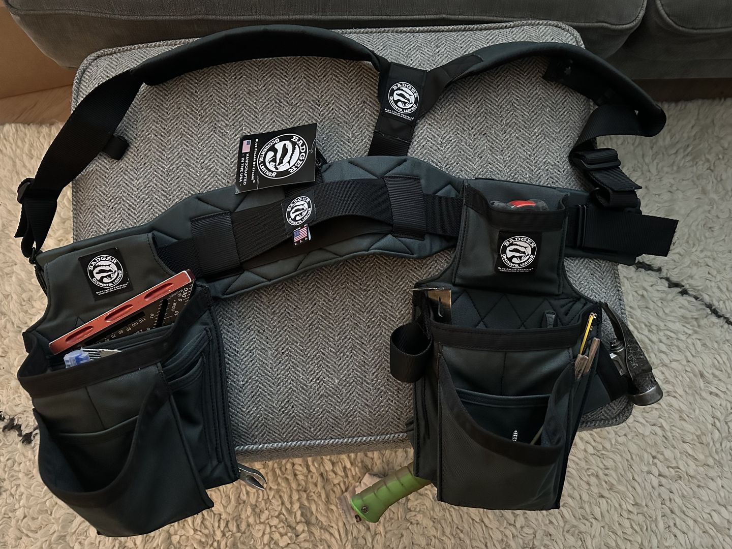 Customer photo review of Badger Toolbelts | Belt Gunmetal Grey