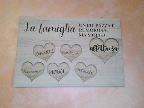 Customer photo review of TELA DI FAMIGLIA "CUORI D'AMORE"