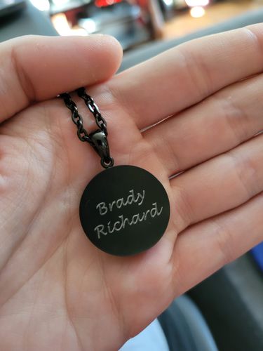 Customer photo review of Medalion Urn Pendant