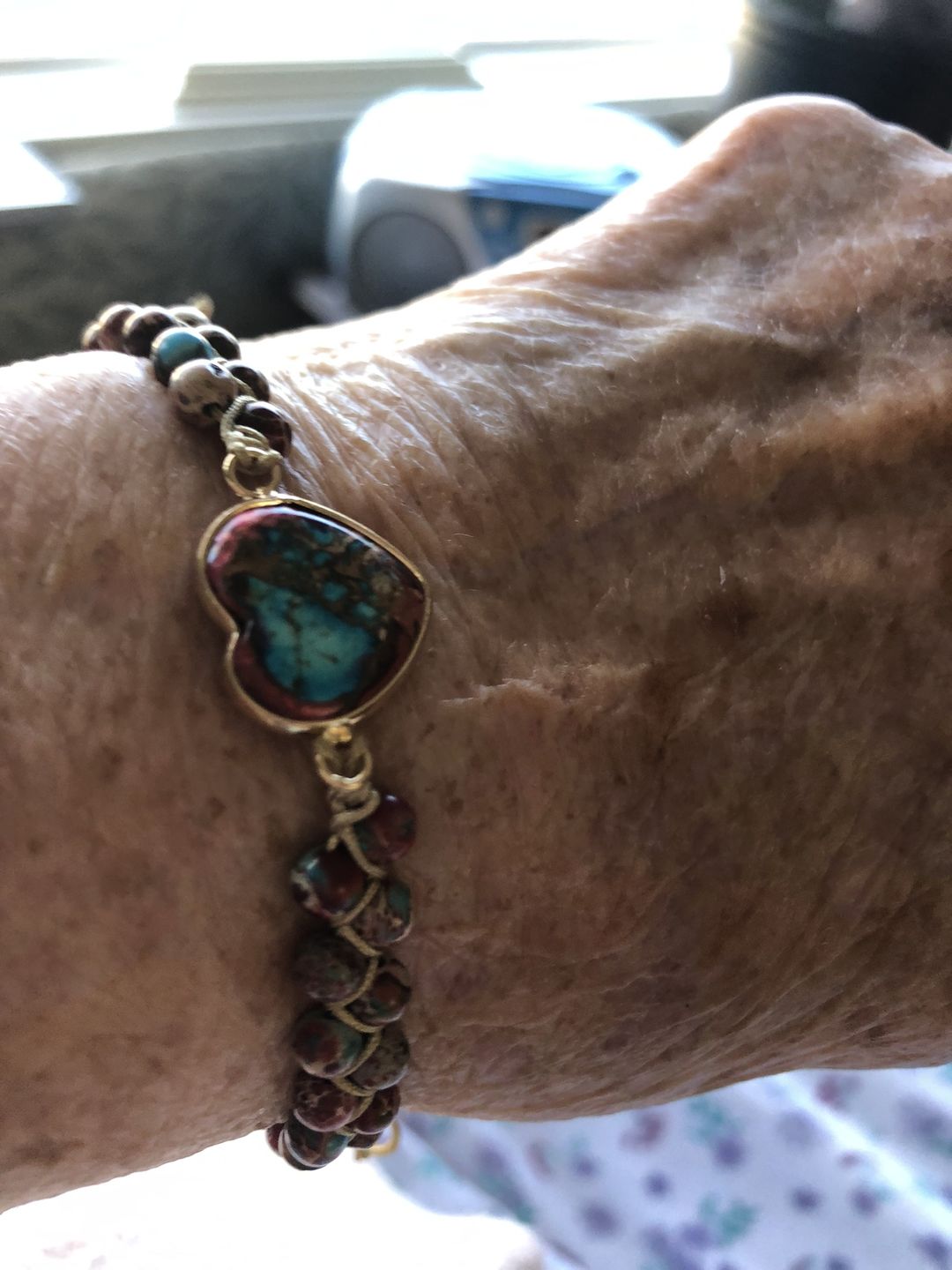 Customer photo review of Passionate Heart Jasper Bracelet