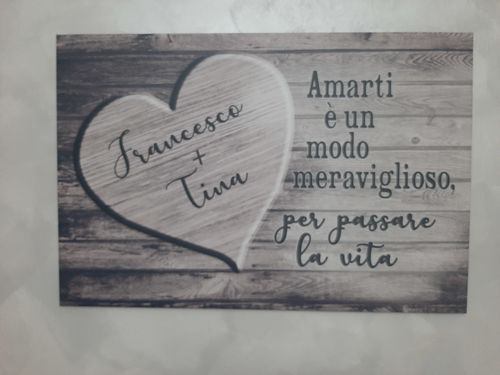Customer photo review of TELA PERSONALIZZATA "CUORE D'AMORE"