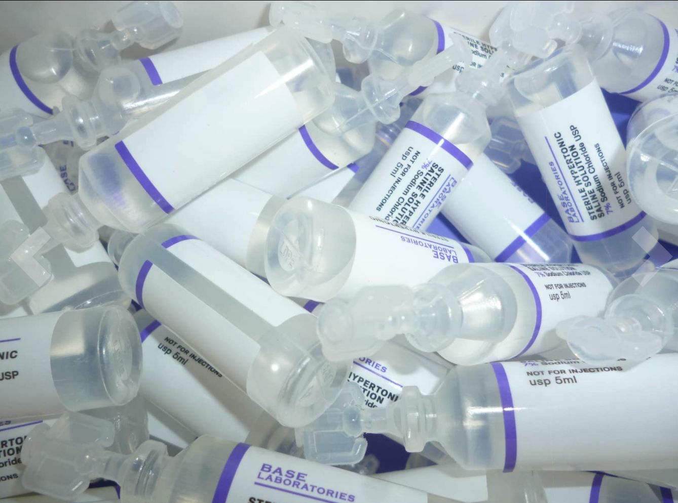Customer photo review of 7% SALINE SOLUTION FOR NEBULIZER - FOR INHALATION THERAPY  - 50 5ML vials