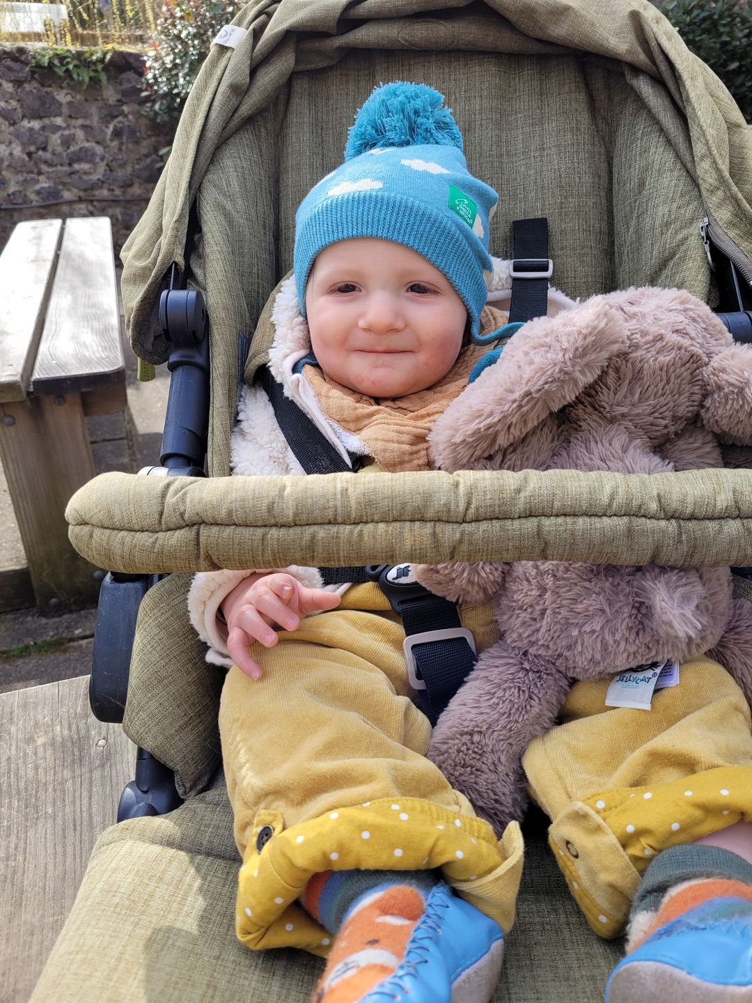 Customer photo review of Fluffy Cloud Knitted Hat