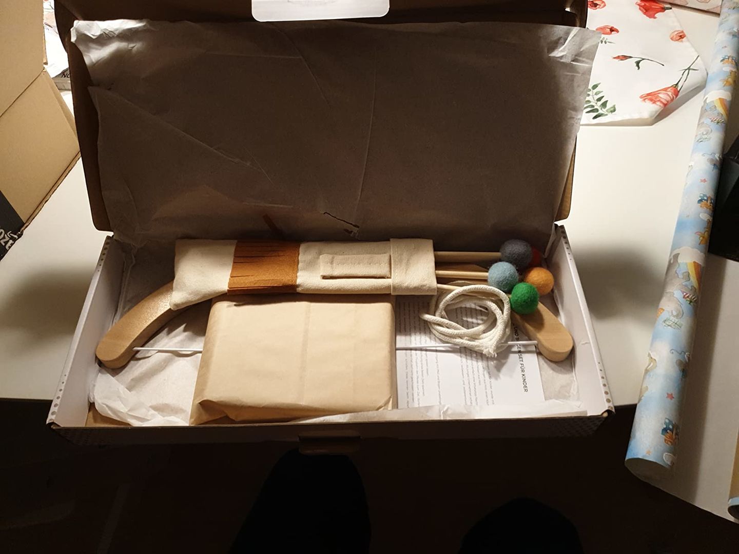 Customer photo review of Pfeil und Bogen Kinder Holzspielzeug mit 5 Pfeilen, Köcher und 3 Zielscheiben