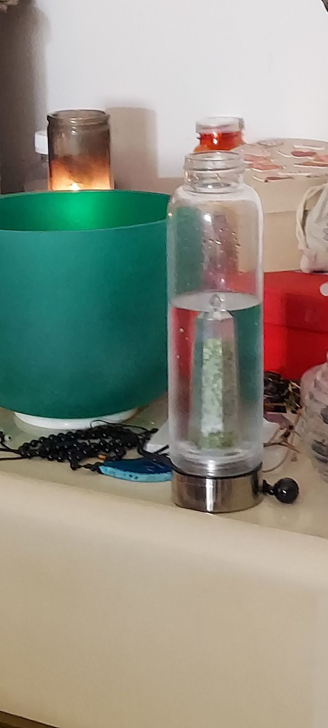 Customer photo review of Crystal Elixir Water Bottle
