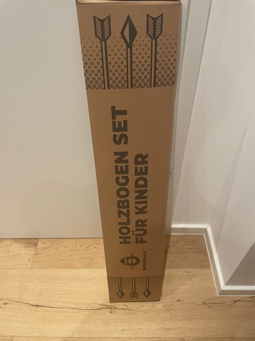 Customer photo review of Holzbogen Set mit 10 Pfeilen, Köcher, 3 Zielscheiben und Aufbewahrungstasche