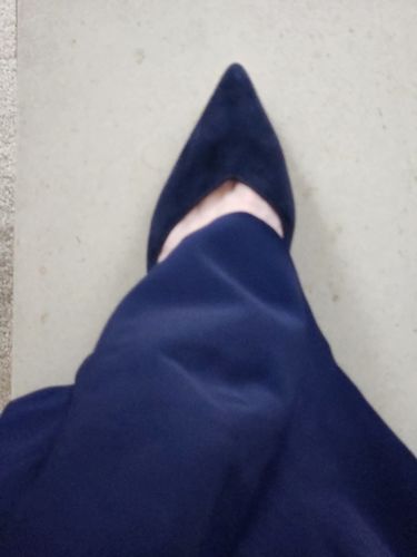 Customer photo review of 7or9 Air-Touch Foam 5cm blue work heels - Blue Cheese