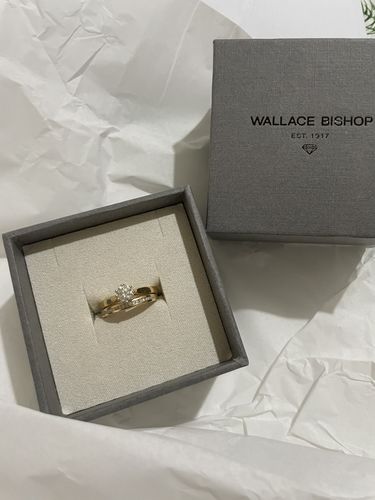 Customer photo review of 0.10ct TW Diamond Anniversary Band in 18ct Yellow Gold