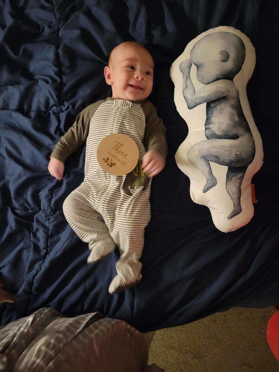 Customer photo review of Birth Pillow Watercolor One