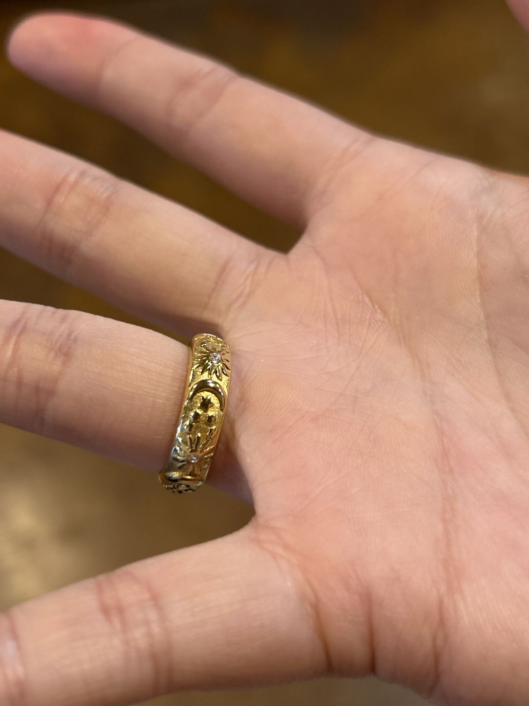 Customer photo review of Celestial Gold Ring