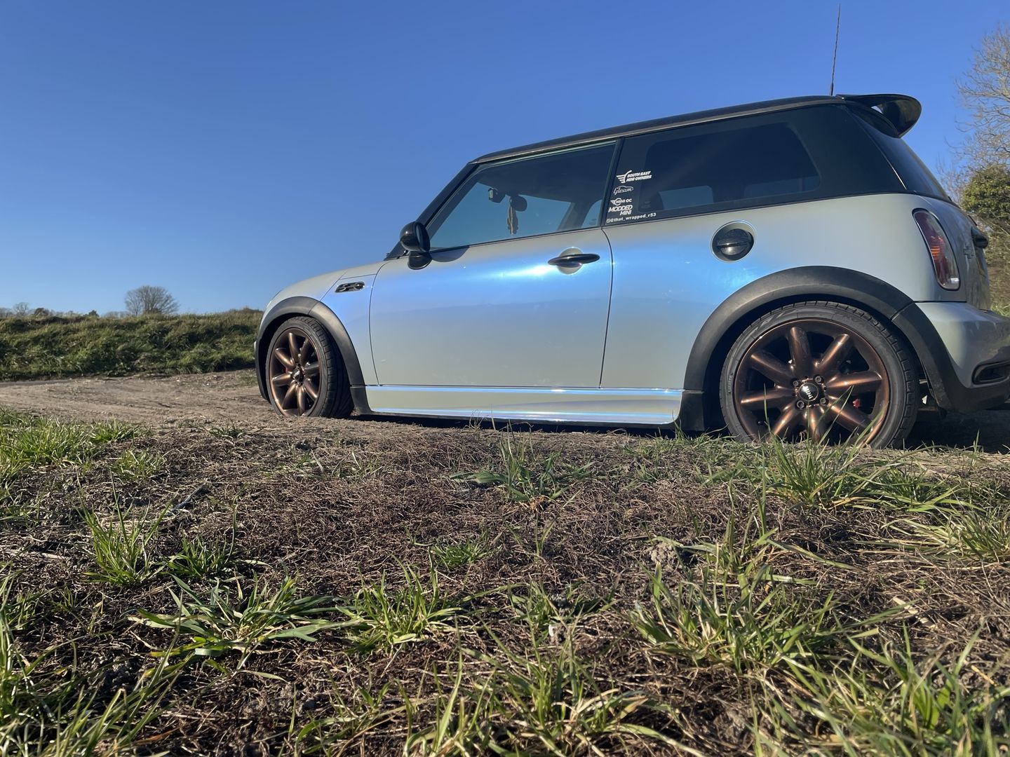 Customer photo review of Candy Metallic Gray Purple vinyl wrap