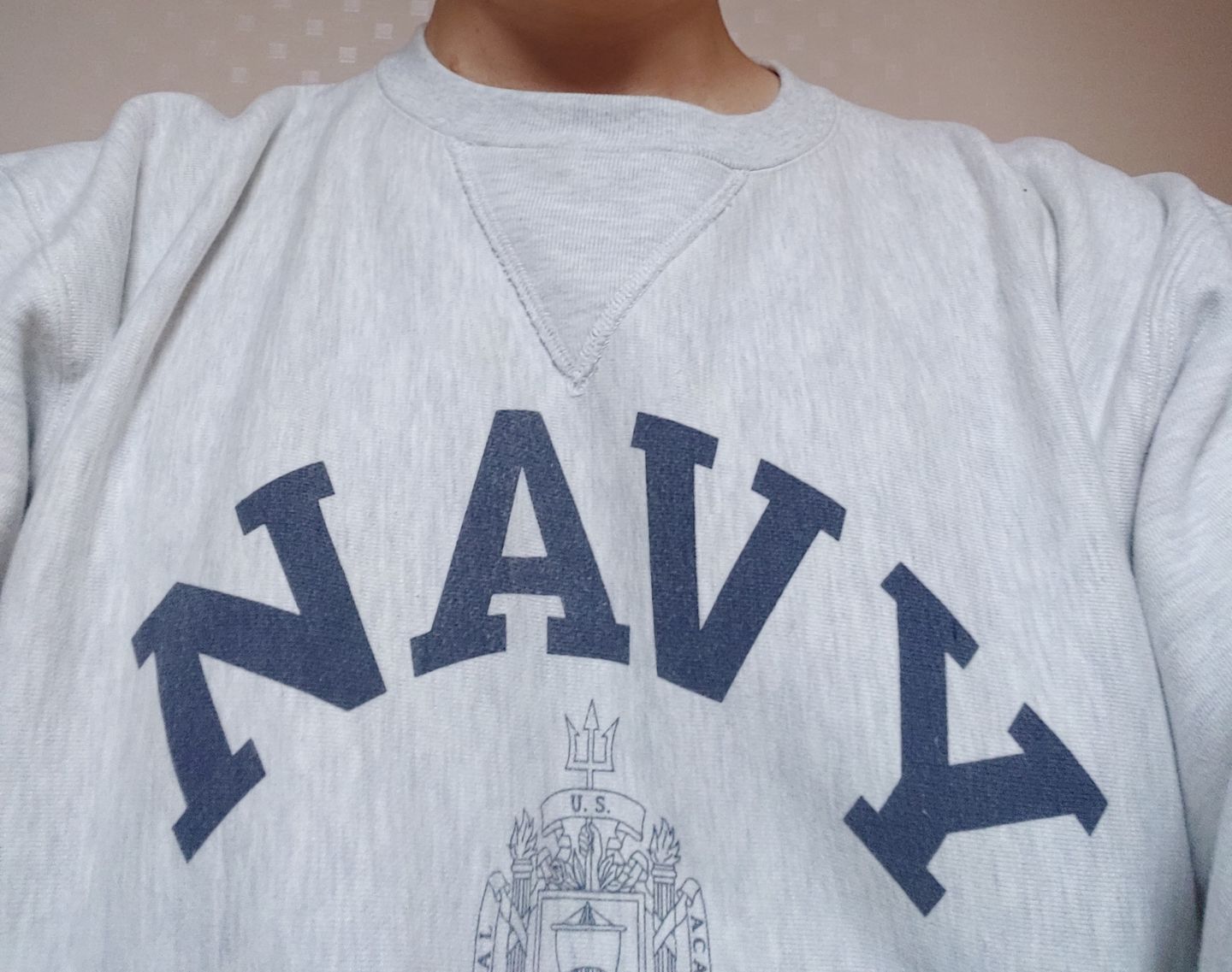 Customer photo review of US Naval Academy Reverse Weave Sweatshirt