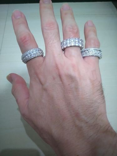 Customer photo review of Five Row Solitaire Ring