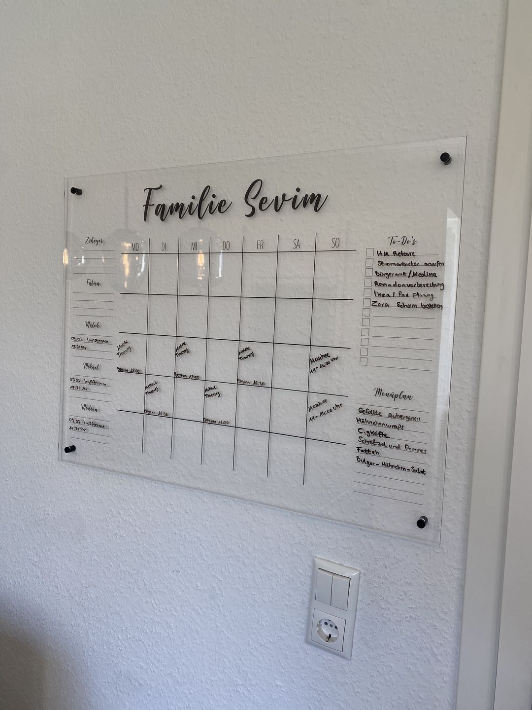Customer photo review of 5-Namen Familienplaner
