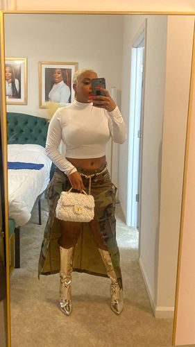 Customer photo review of Camo Cargo Skirt