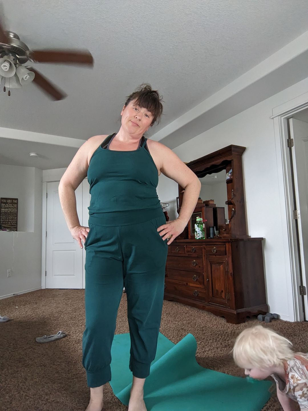 Customer photo review of Organic Cotton Yoga Jumpsuit