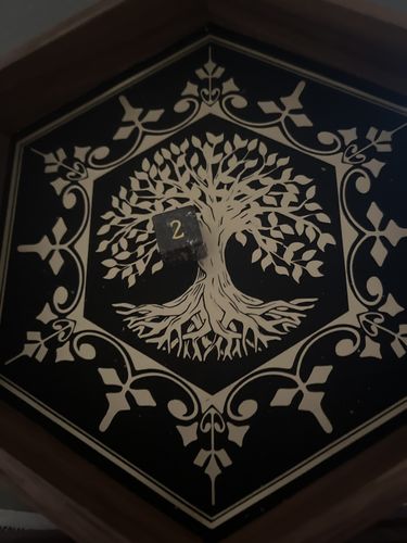 Customer photo review of Black Lightning Glass DnD D&D Dice D6