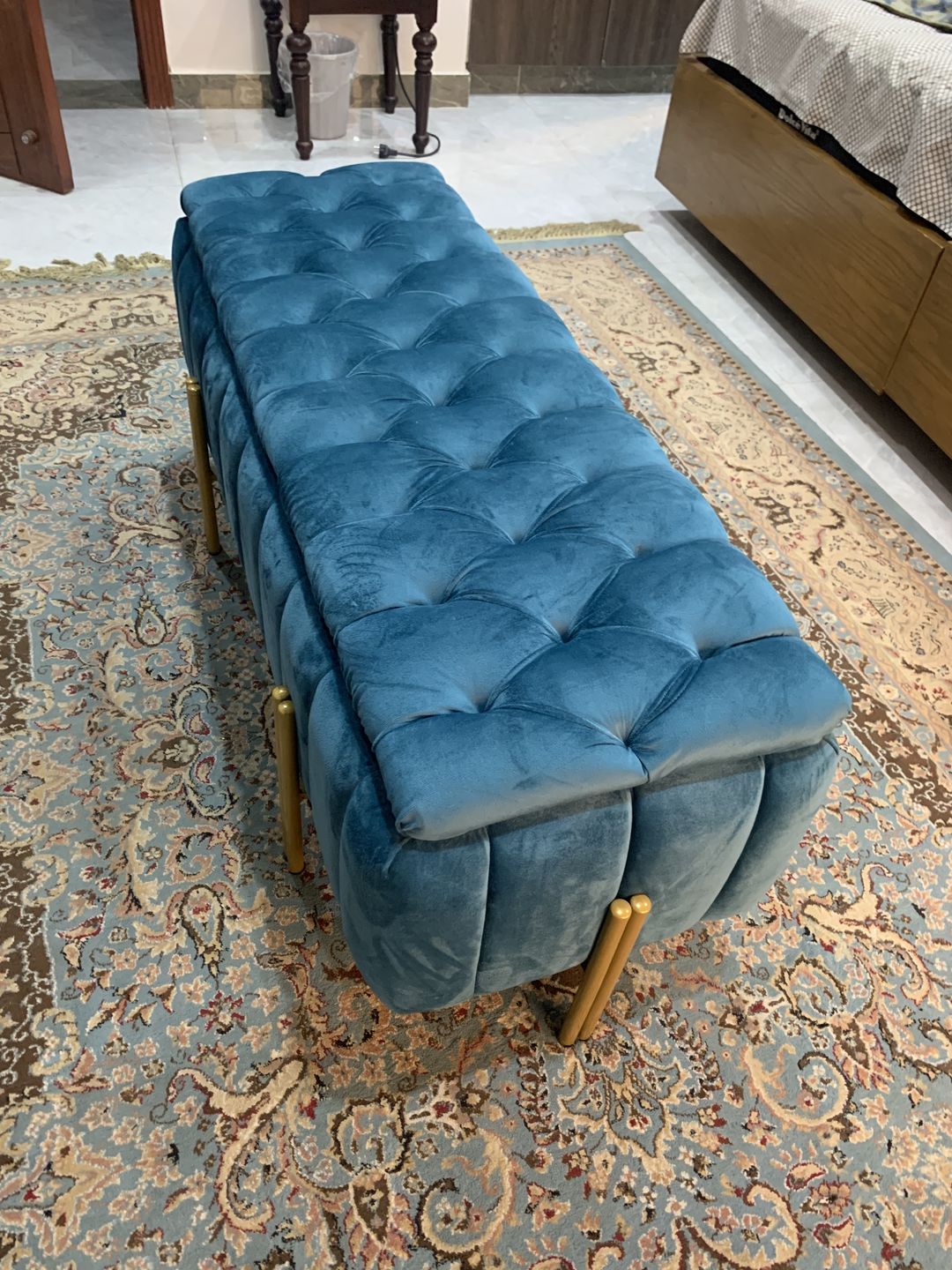 Customer photo review of 3 Seater Luxury Ottoman Storage Box -1066