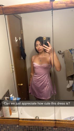 Customer photo review of Miley Mini Dress (LILAC)