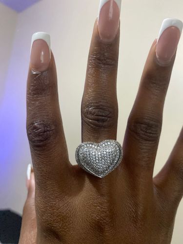 Customer photo review of Iced Heart Ring