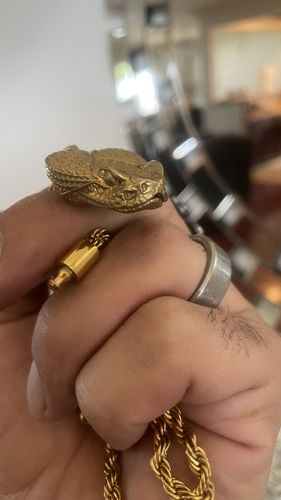 Customer photo review of Rattlesnake Clip Pendant