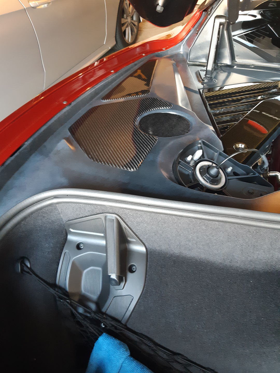 Customer photo review of Corvette C8 Carbon Fiber Engine Bay Panel Accent Covers