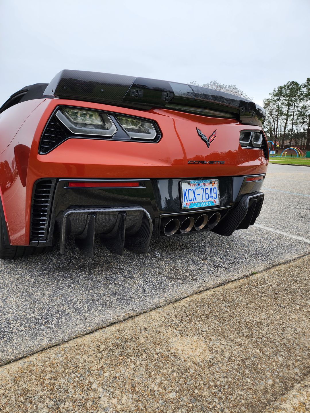 Customer photo review of Corvette C7 Wickerbill Rear Spoiler Extension (Dark Tinted)