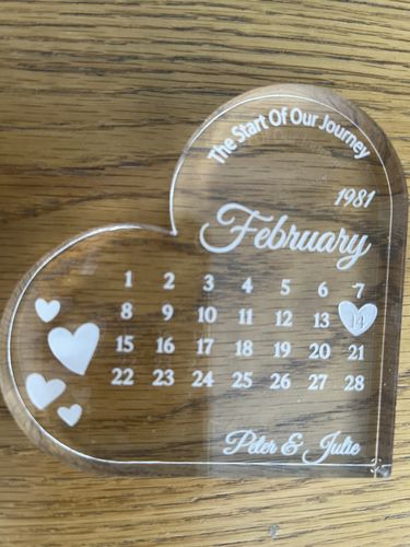 Customer photo review of Best Day Ever - Acrylic Glass Heart