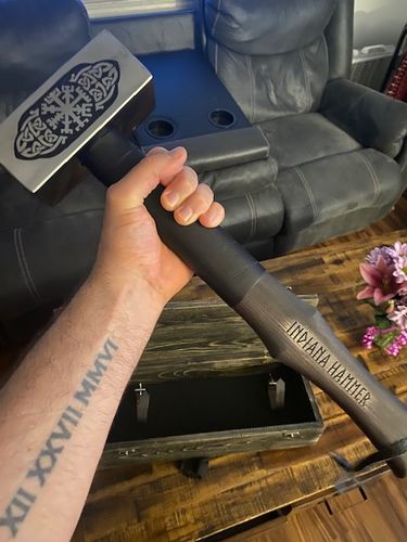 Customer photo review of Big Viking hammer with Vegvisir