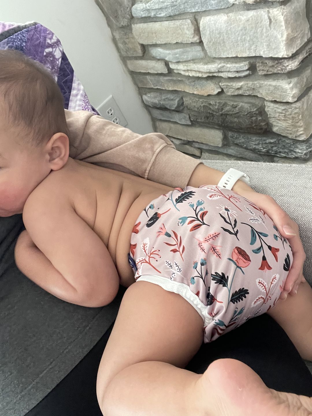 Customer photo review of Patterned Super Soft Diaper Change Mats Machine Washable