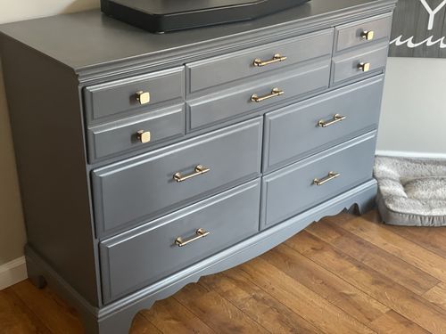 Customer photo review of Vanderbilt Gray - One Hour Miracle Paint - 32oz