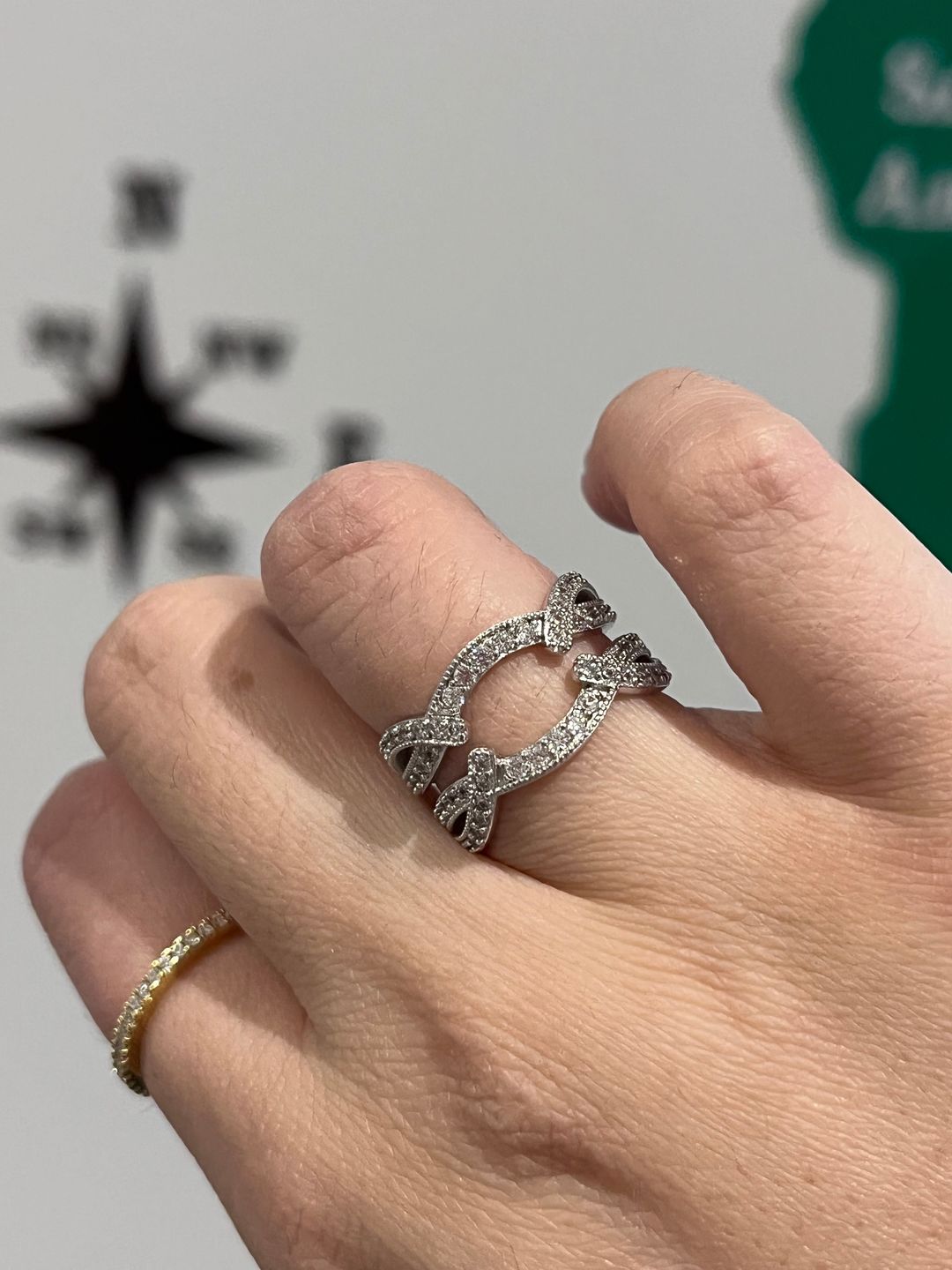 Customer photo review of Louily Vintage Round Cut Jacket Wedding Band For Women In Sterling Silver