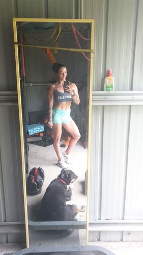 Customer photo review of Vogue Sports Bra | Classic Blue