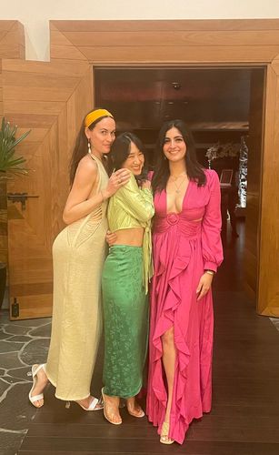 Customer photo review of Pink Passion Ruffled Maxi Dress