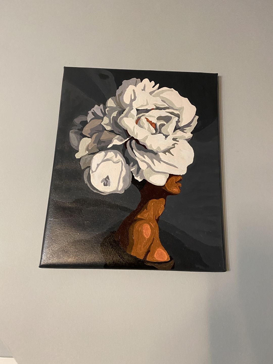 Customer photo review of Malen nach Zahlen - Frau mit Blumenhaar