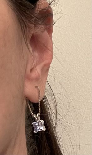 Customer photo review of Solitaire CZ Necklace in Sterling Silver