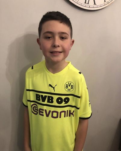 Customer photo review of Kids Mystery Football Shirt
