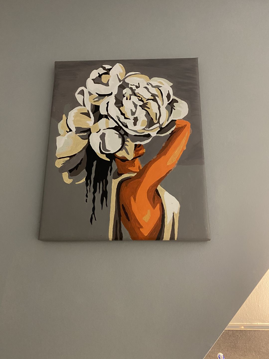Customer photo review of Malen nach Zahlen - Frau mit weißen Oberteil