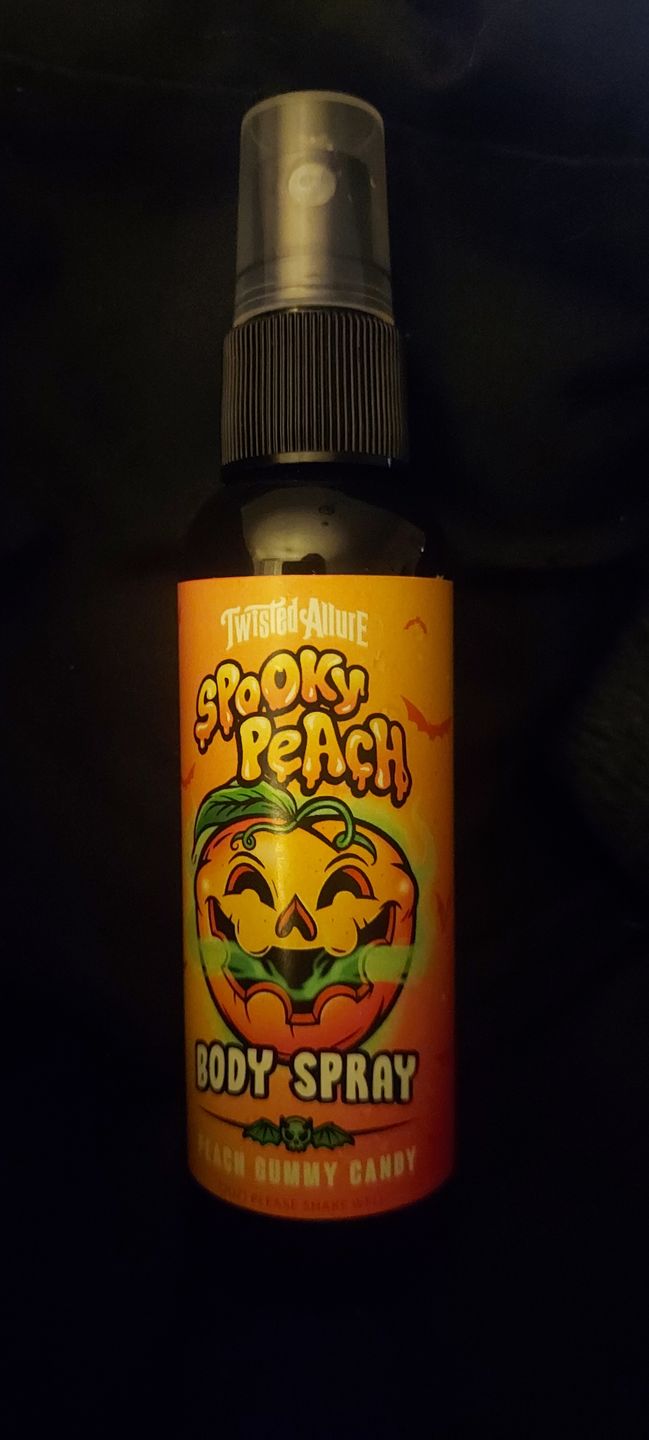 Customer photo review of Spooky Peach Body Spray