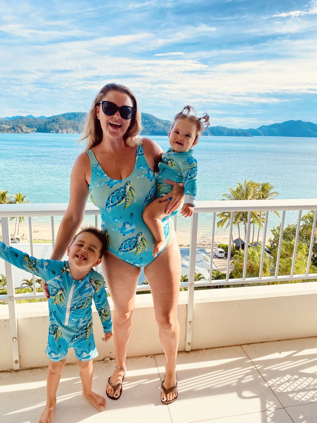 Customer photo review of Blue Turtle Women's One Piece Sleeveless Swimsuit