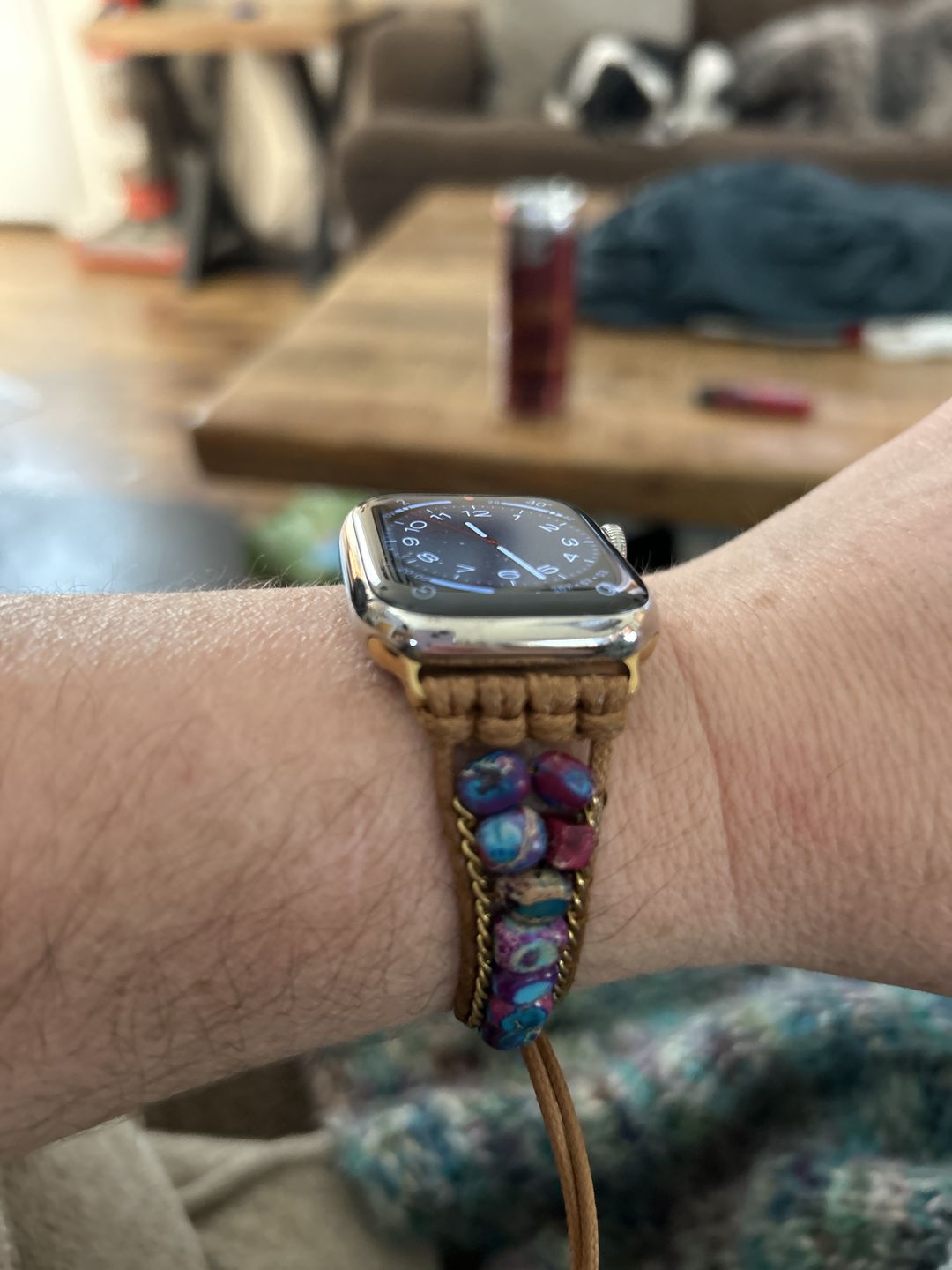 Customer photo review of Moonlight Jasper Apple Watch Strap